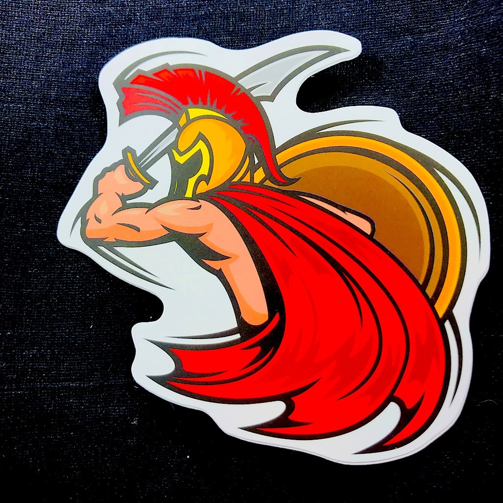 Warrior Single Decor Accent Waterproof Sticker